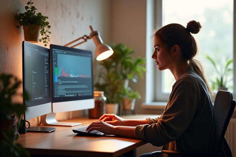 Mitarbeiter arbeitet produktiv im Home Office